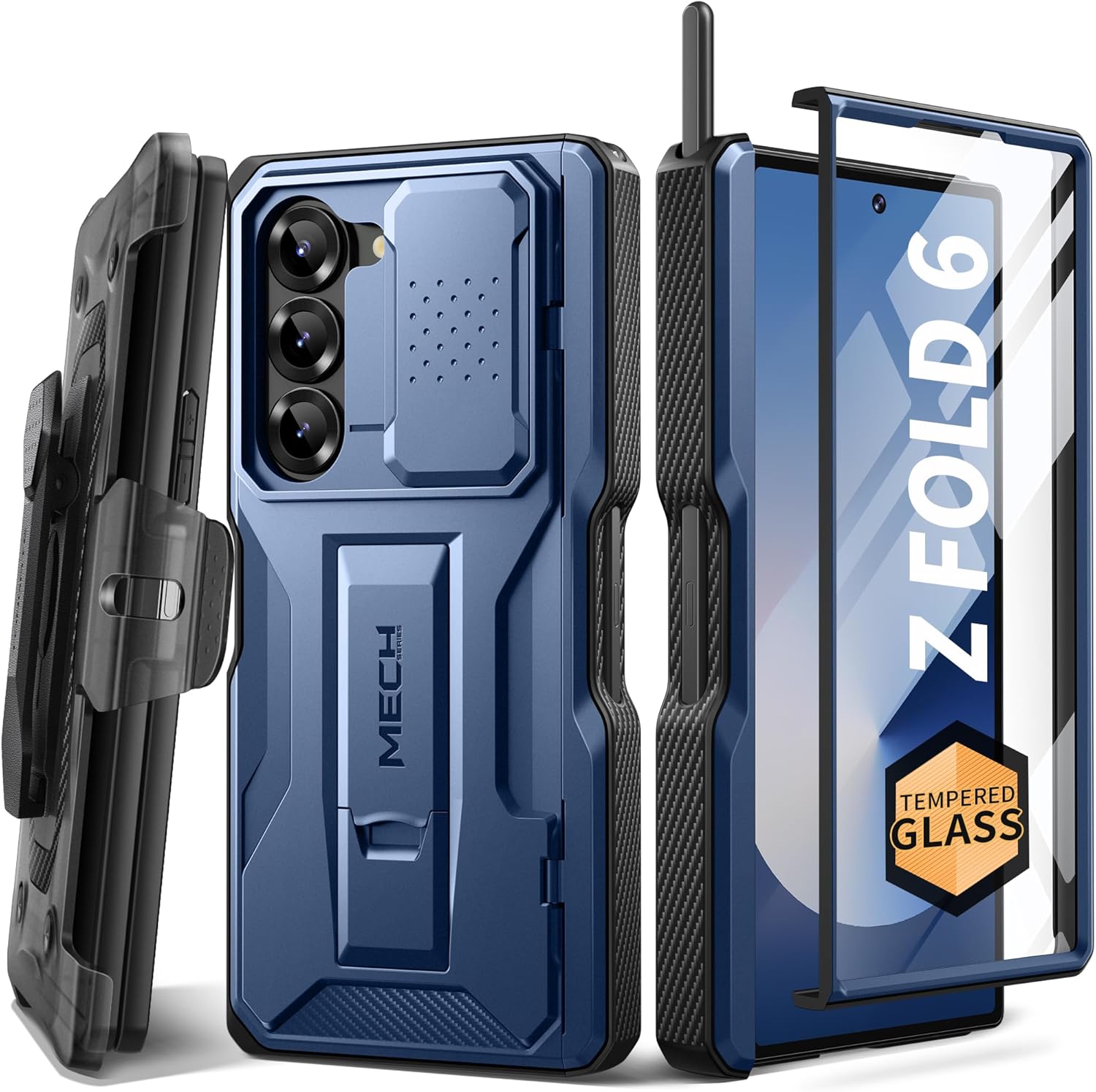 TONGATE Z Fold 6 Case with S Pen Slot & Hinge Protection