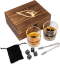 NFL Wood Boxed Drinkware Set - 2 Laser-Etched Rocks Glasses