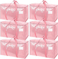 Extra Large 6 Pack Coral Moving Bags 27in x 14in x 15in - Heavy Duty