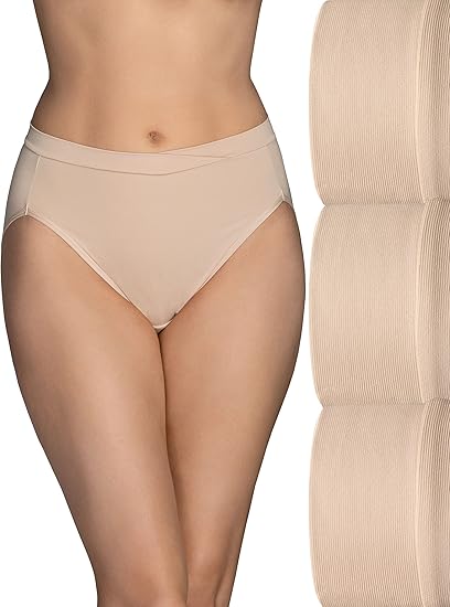 Vanity Fair Women's Beyond Comfort Hi Cut Panties for Ultimate Fit