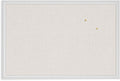 Linen Covered Cork Bulletin Board 30in x 20in - Clean White Frame