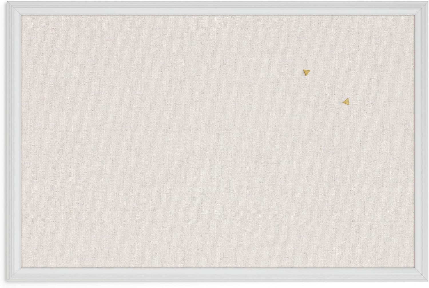 U Brands Farmhouse Bulletin Board with White Wood Frame 30 x 20 in