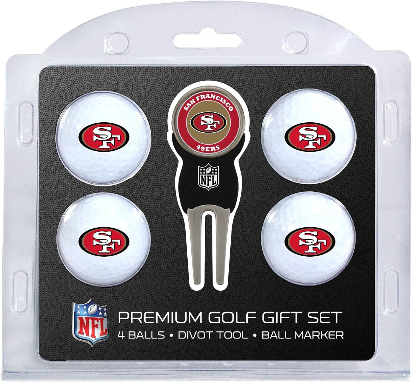Team Golf NFL Regulation Size Golf Balls & Divot Tool Set