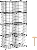 Wire Cube Storage 8-Cube Organizer - Modular 24.8in x 48.4in Shelf