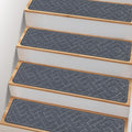 Non Slip Stair Treads 15 Pack 8in x 30in Carpet Treads - Reusable Peel