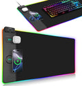 Wireless Charging Mouse Pad 31.5x15.7 in - Extra Large RGB Desk Pad