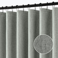 Extra Long Linen Shower Curtain 72 x 108 in - Heavy Duty, Water