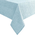Faux Linen Rectangle Tablecloth 70 x 140 in - Lux Slate Blue