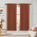 Blackout Curtains for Bedroom 63 in - Room Darkening Terra Cotta