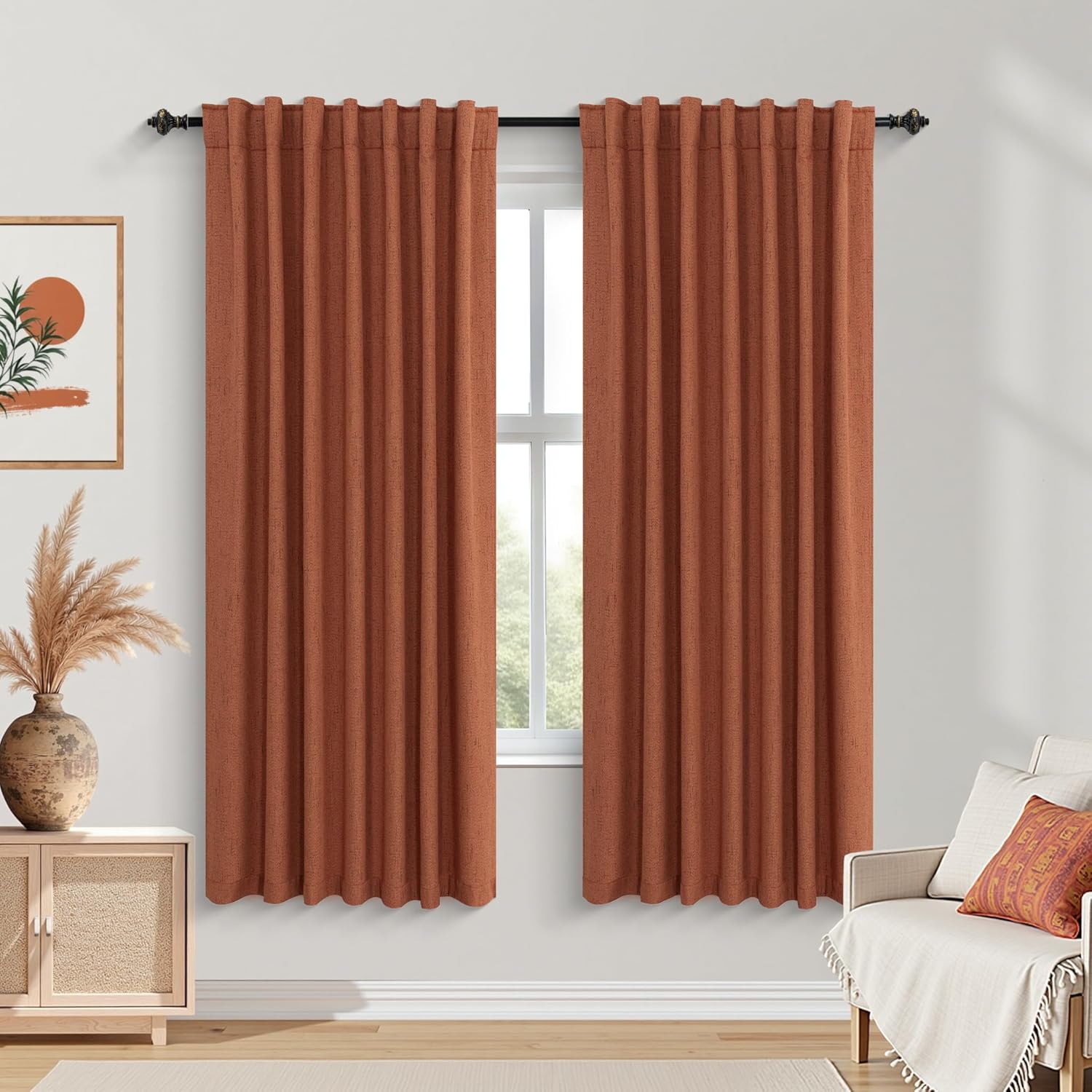 KOUFALL Blackout Curtains for Bedroom - Stylish Room Darkening