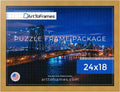 24x18 in Gold Puzzle Frame for 300 Piece Puzzles - Classic Look