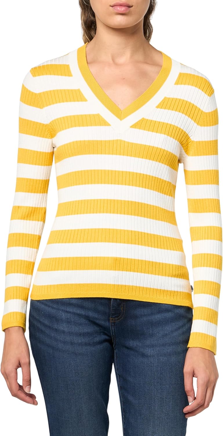 Nautica Ribbed Sweater: Cozy Long Sleeve Stripes
