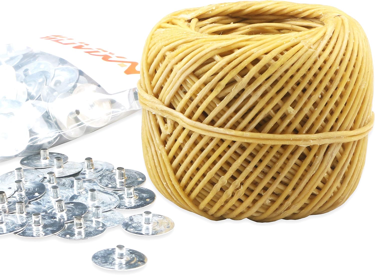 Organic Hemp Candle Wick + Beeswax Coating