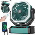 Portable Rechargeable 9-Inch Camping Fan - Long-Run Cooling