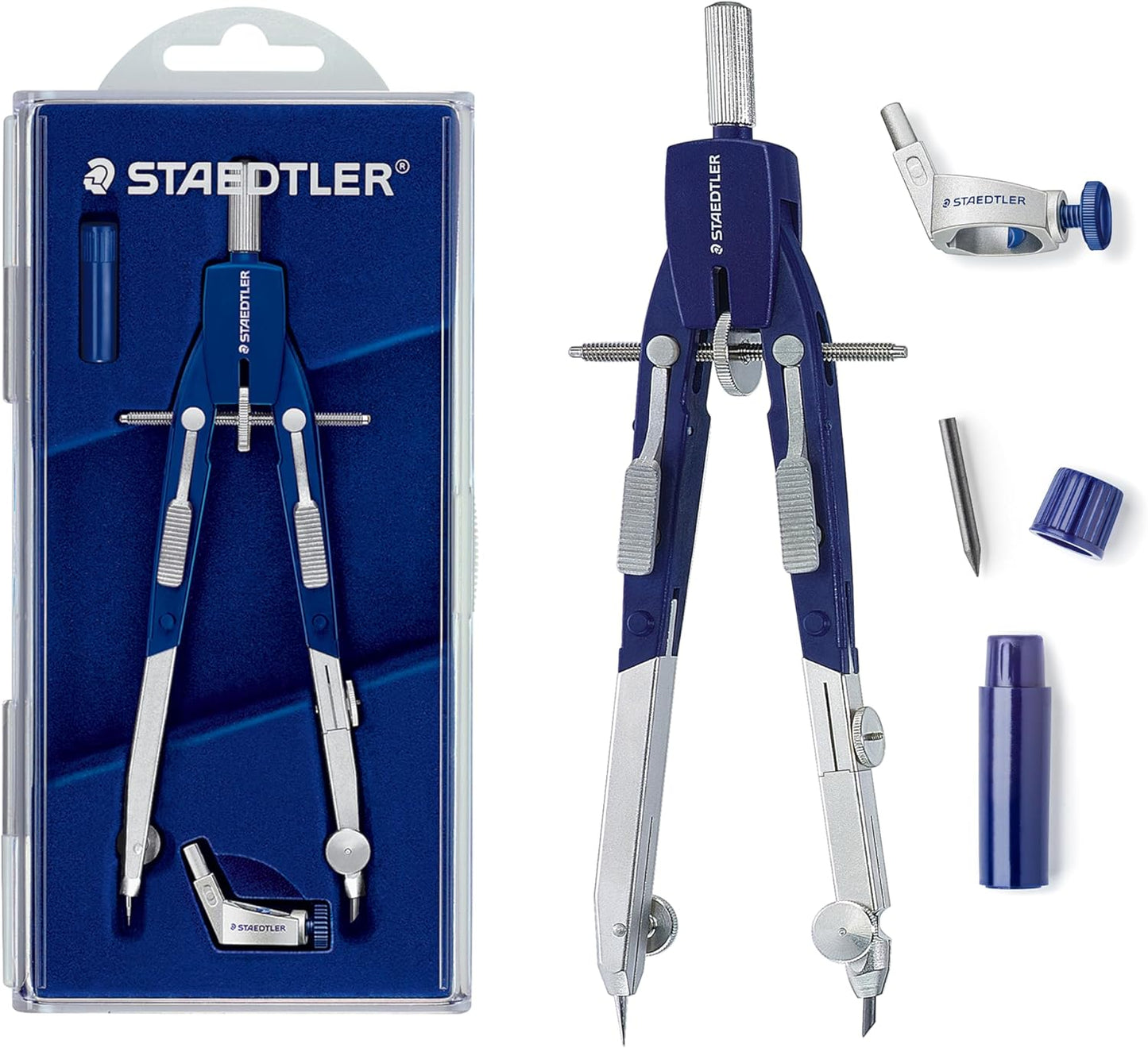 STAEDTLER Comfort Metal Quick Setting Compass 2 Piece Set