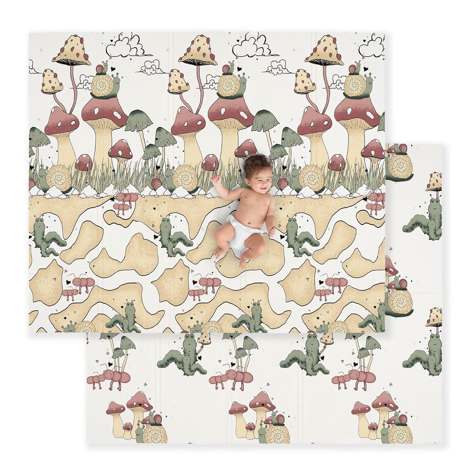 JumpOff Jo Baby Play Mat - Large Waterproof Folding Foam Mat