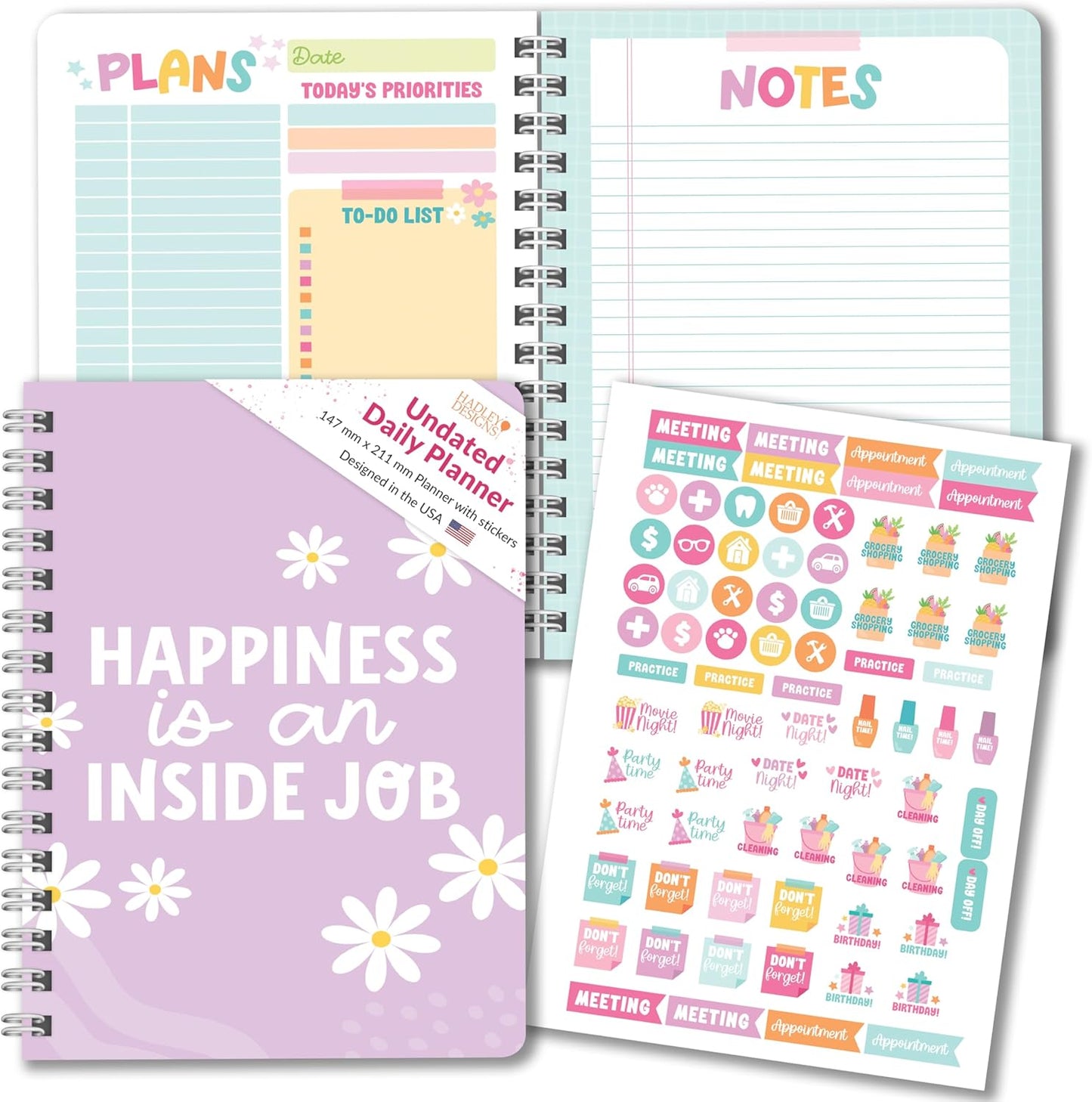 Compact Motivational Daily Planner - Boost Productivity!