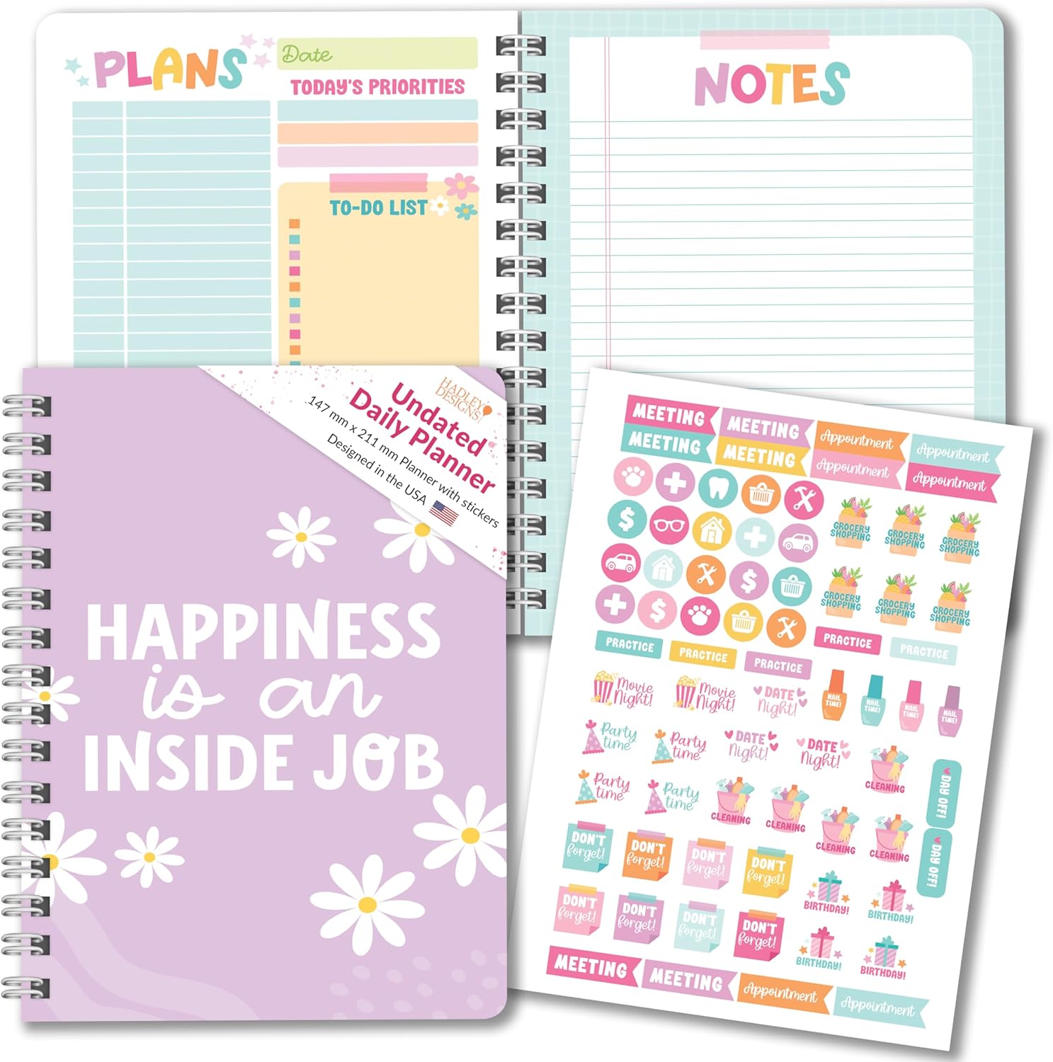 Compact Motivational Daily Planner - Boost Productivity!