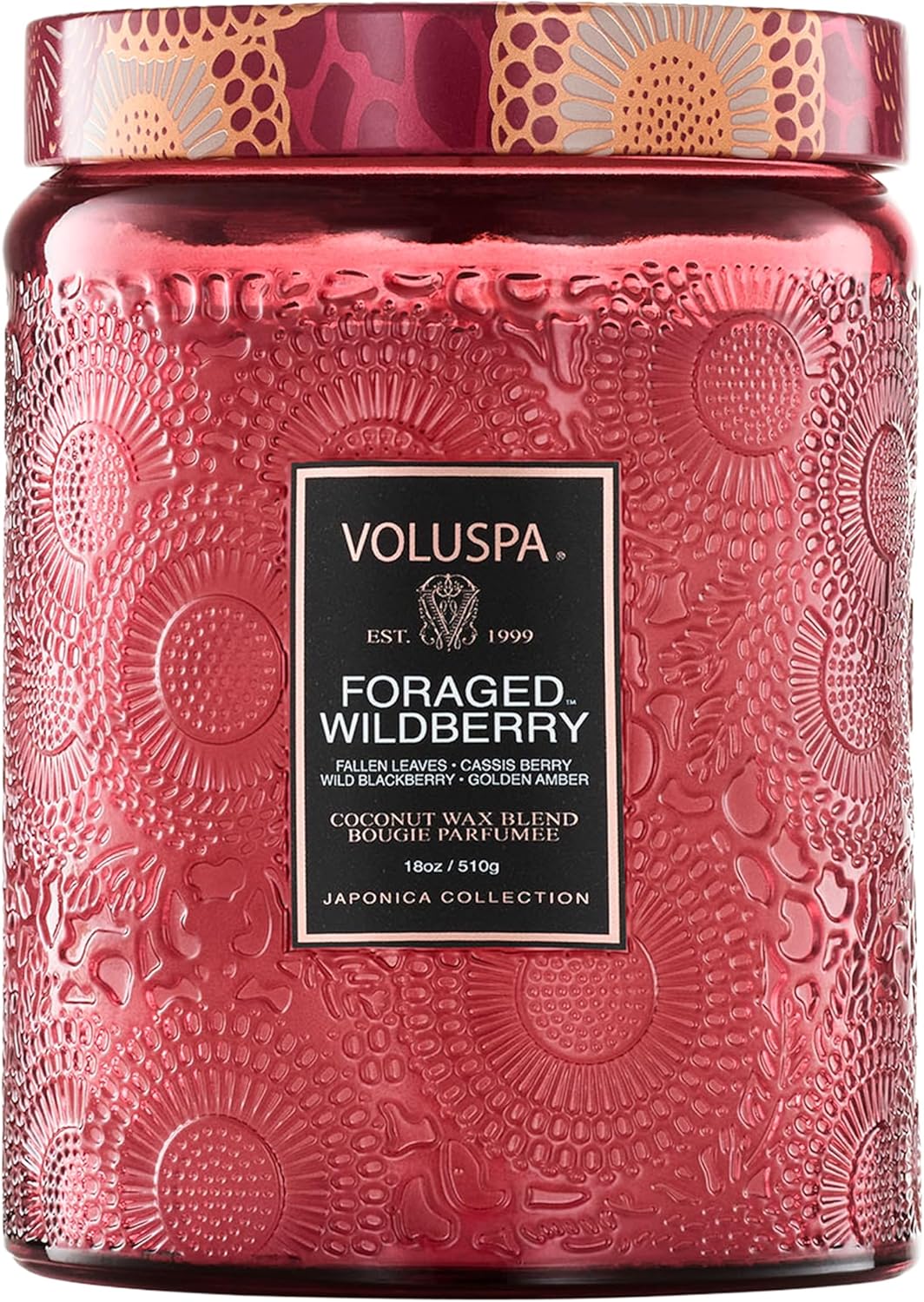 Voluspa Foraged Wildberry Soy Wax Jar Candle - Elegant Home Scent