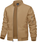 Men's Bomber Jacket Lightweight Windbreaker - Casual Zip Up Coat stand