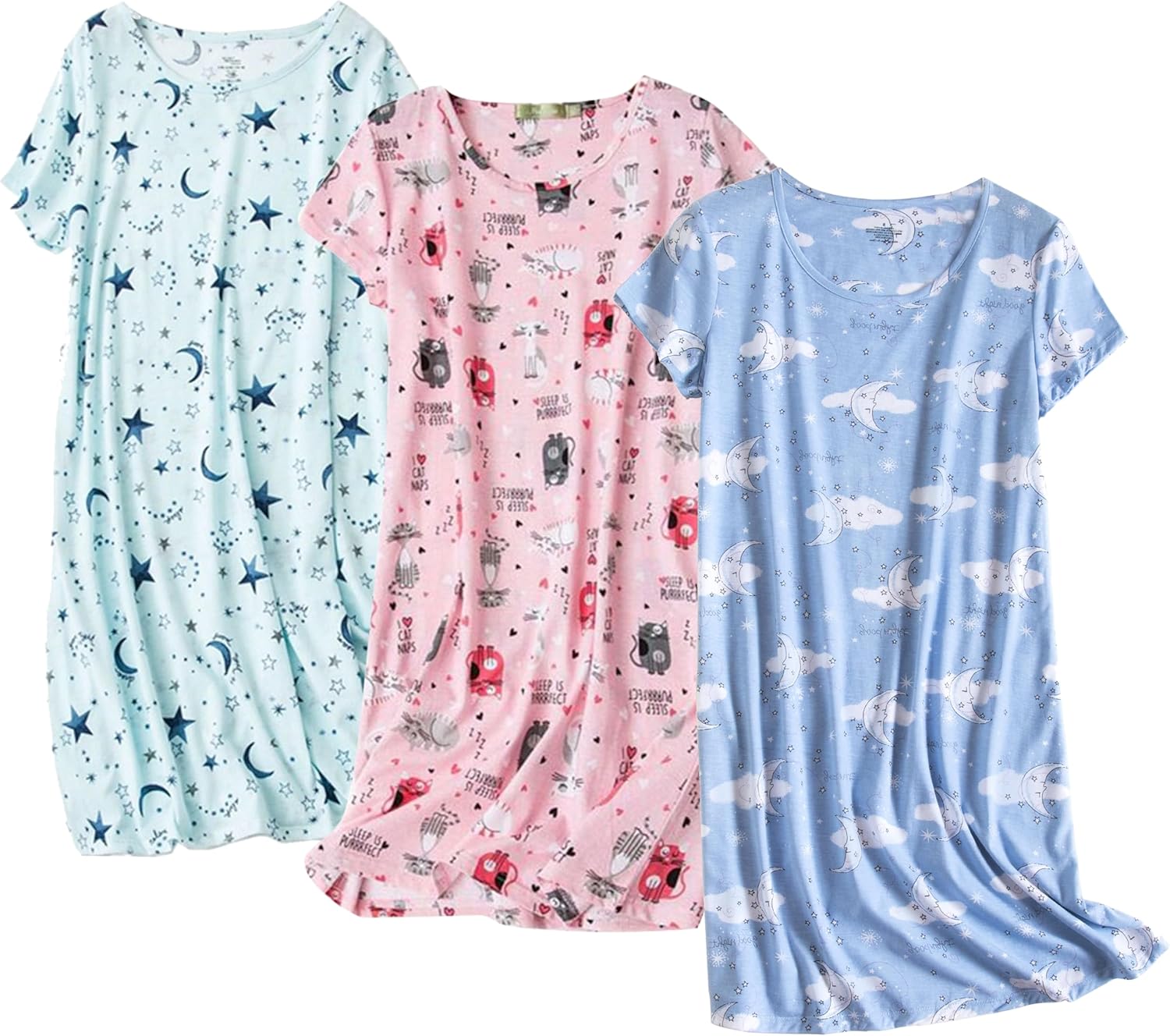 PNAEONG Women's Cotton Nightgown Sleepwear for Ultimate Comfort