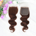 Brown Body Wave 4x4 Free Part Closure - Chocolate Brown 20 in