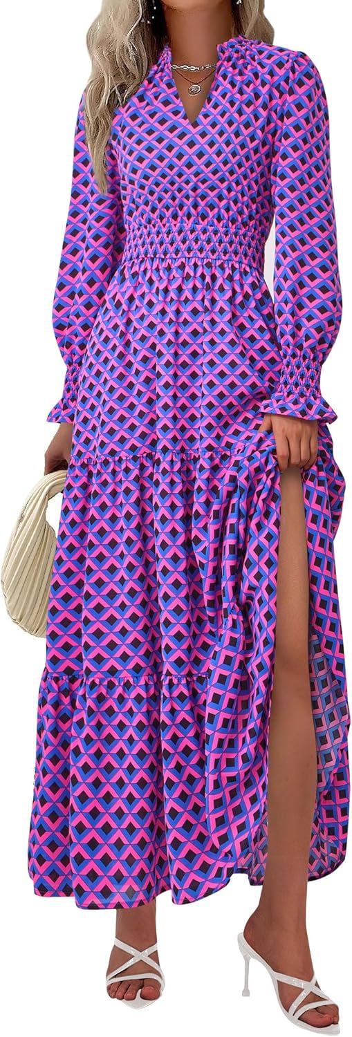 PRETTYGARDEN Women's Floral Maxi Dress for Fall Events