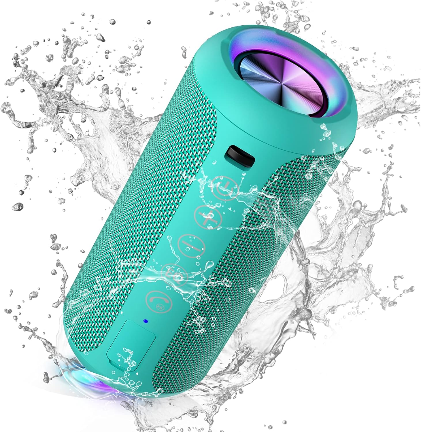 Ortizan 24W Waterproof Bluetooth Speaker - Rich Sound, RGB Lights