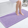 OLANLY Bathroom Rug 47x20 in Lavender - Soft Absorbent Chenille