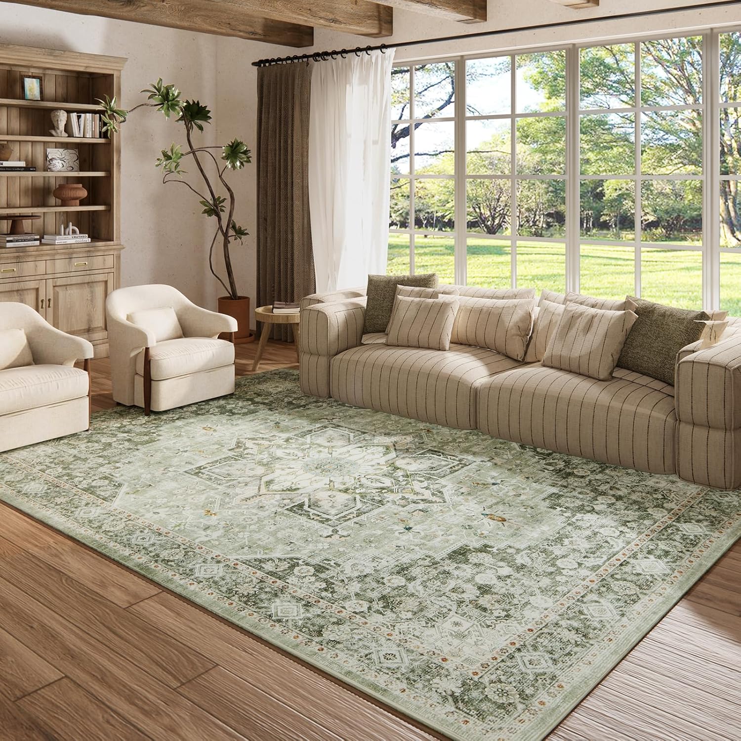 810 Machine Washable Area Rug for Living Room and Bedroom