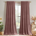 StangH Wild Rose Curtains 132 in Long Tall Velvet Panels - Insulated