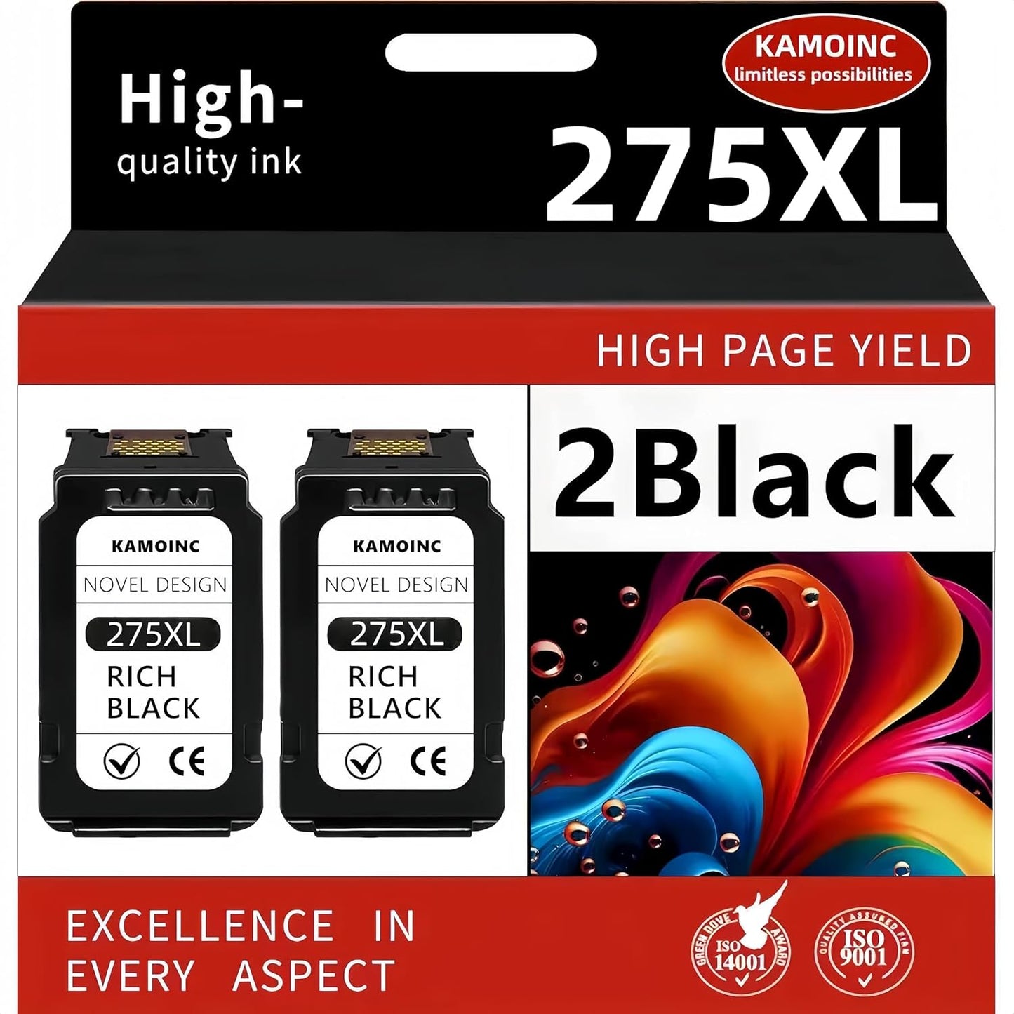 275XL Black Ink Cartridge Replacement for Canon Printers