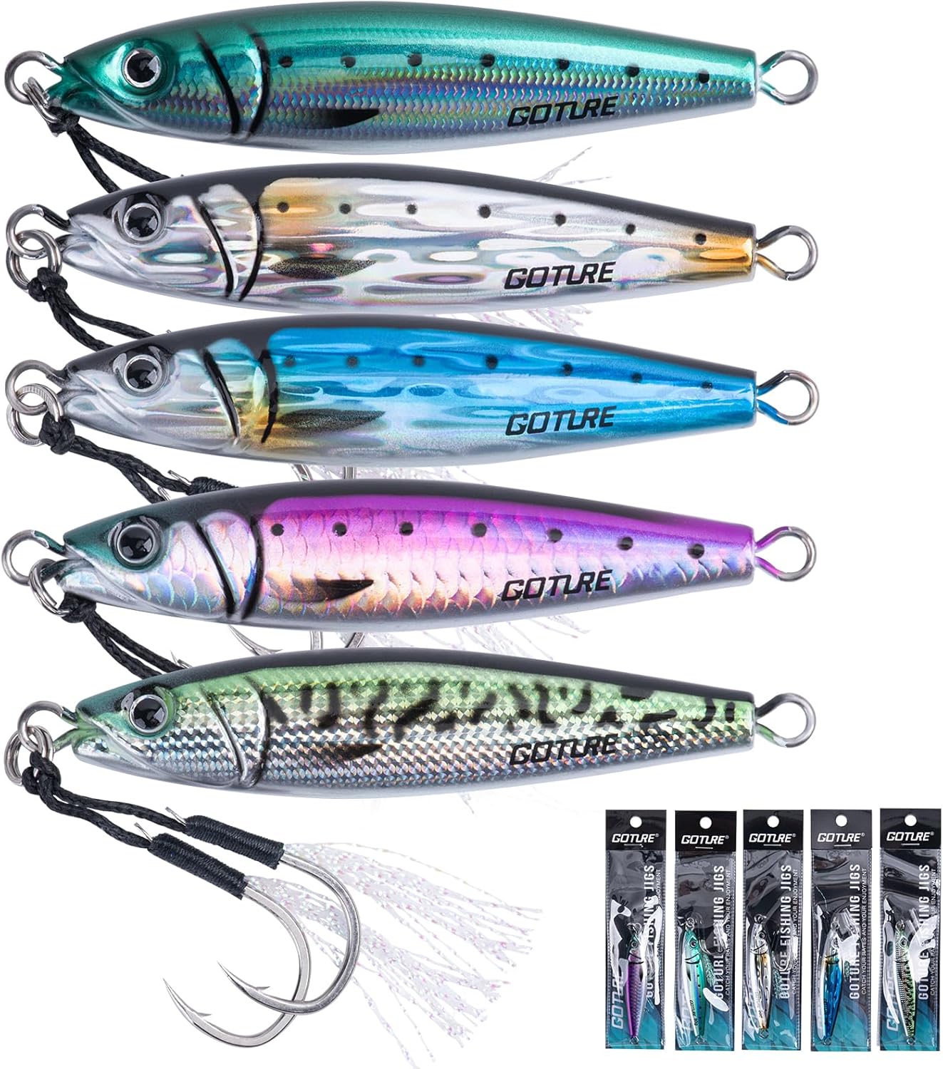 Goture Fishing Jigs Saltwater for Tuna, Salmon, and More