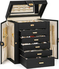 AKOZLIN 6-Tier Jewelry Box Organizer with Mirror - Large Capacity