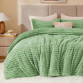 BEDELITE Fleece King Comforter Set - Super Soft Warm Green Luxury