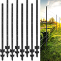 Fence Posts 4.8 Feet U-Channel Metal Fence Post Set 8 - Heavy Duty