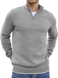 COOFANDY Men's Quarter Zip Pullover Slim Fit Lightweight Sweater on