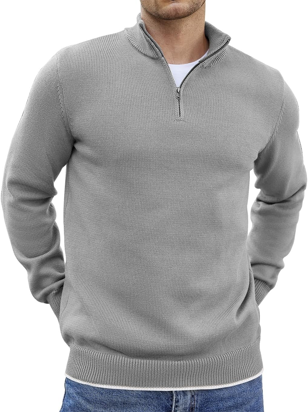 COOFANDY Men's Quarter Zip Pullover for Stylish Comfort