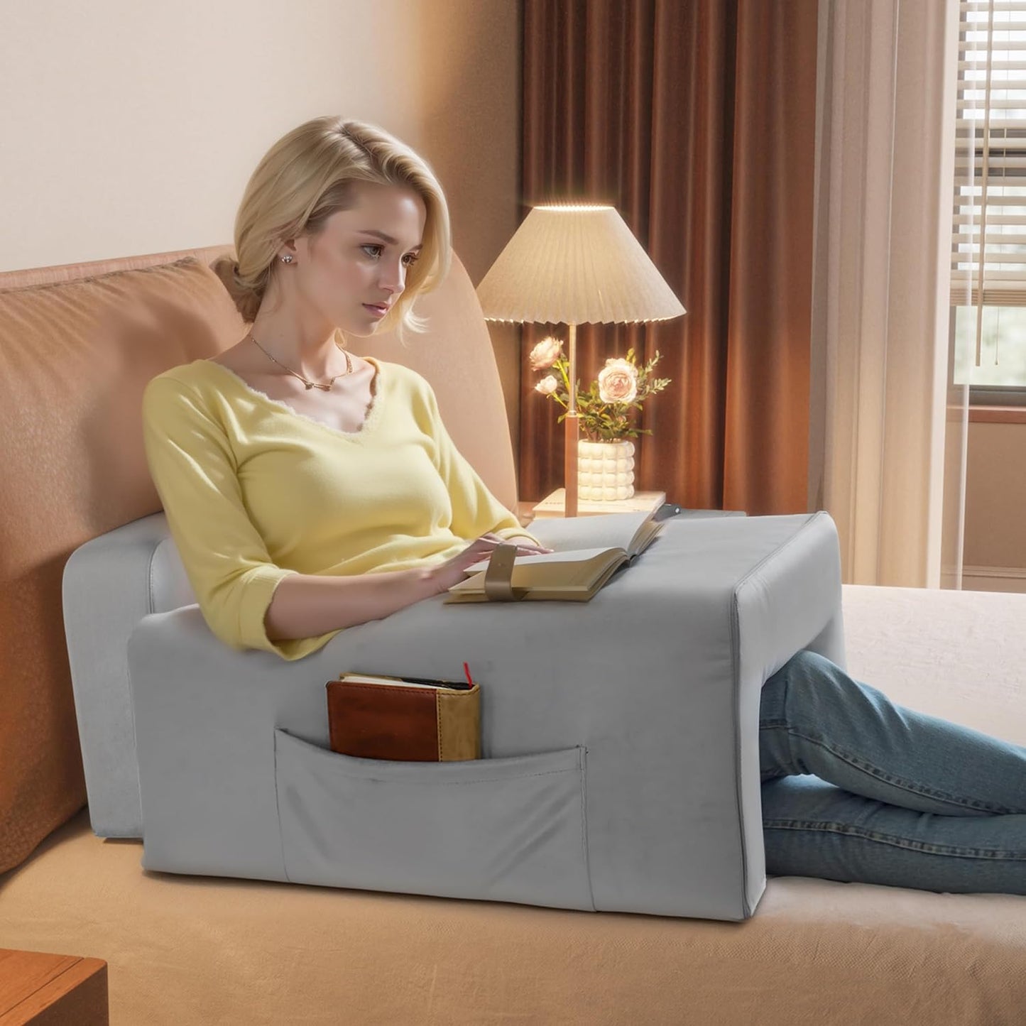 Johnear Reading Pillow with Armrest - Comfort & Support
