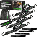 Rhino USA Self Tensioning Ratchet Tie Down Straps for Cargo