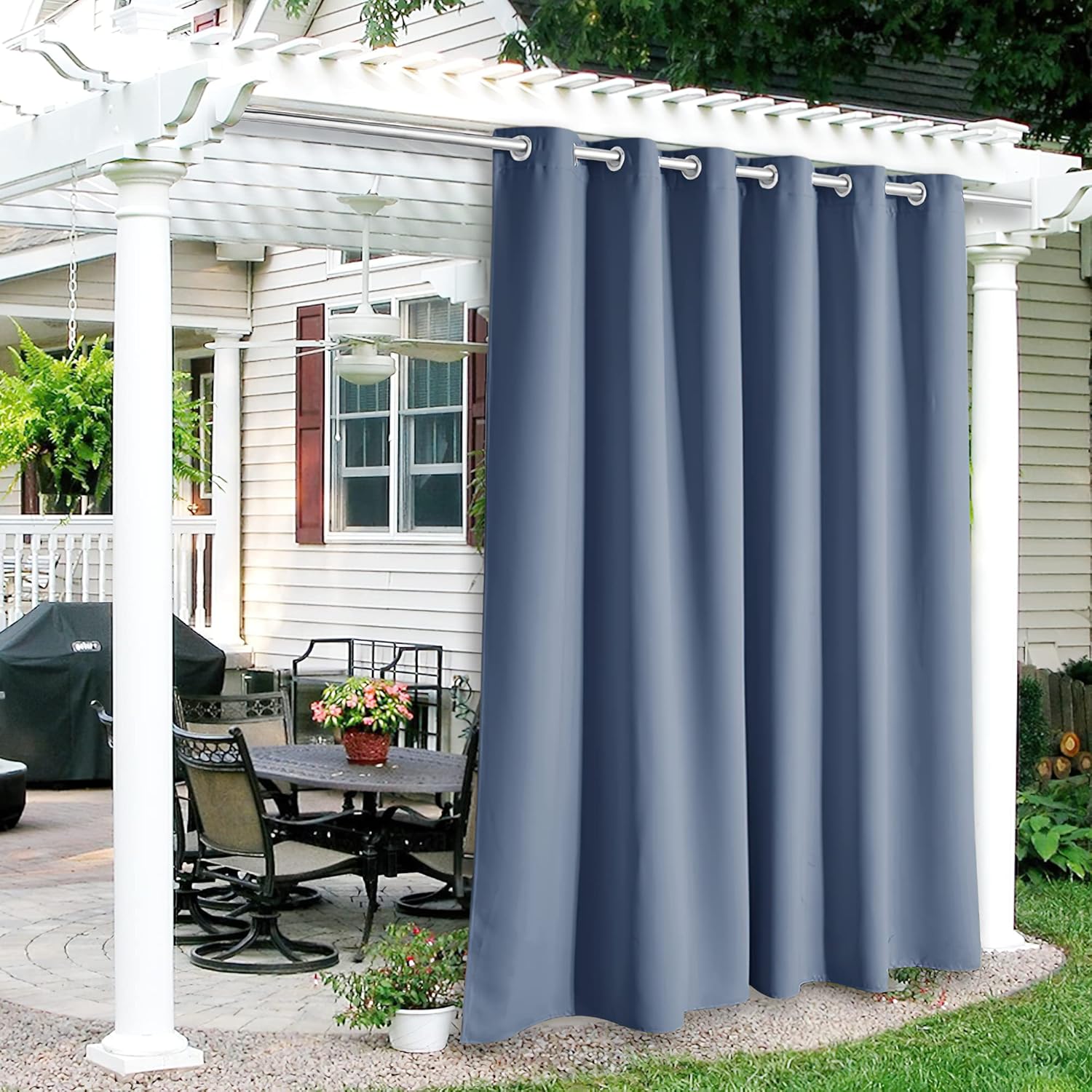 RYB HOME Waterproof Patio Curtains for Outdoor Privacy and Shade