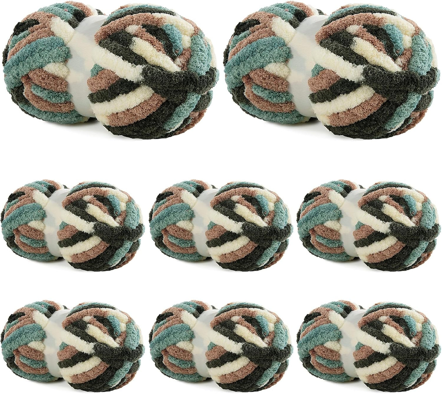 BALAPET Tie Dye Chunky Chenille Yarn for Crocheting & Knitting