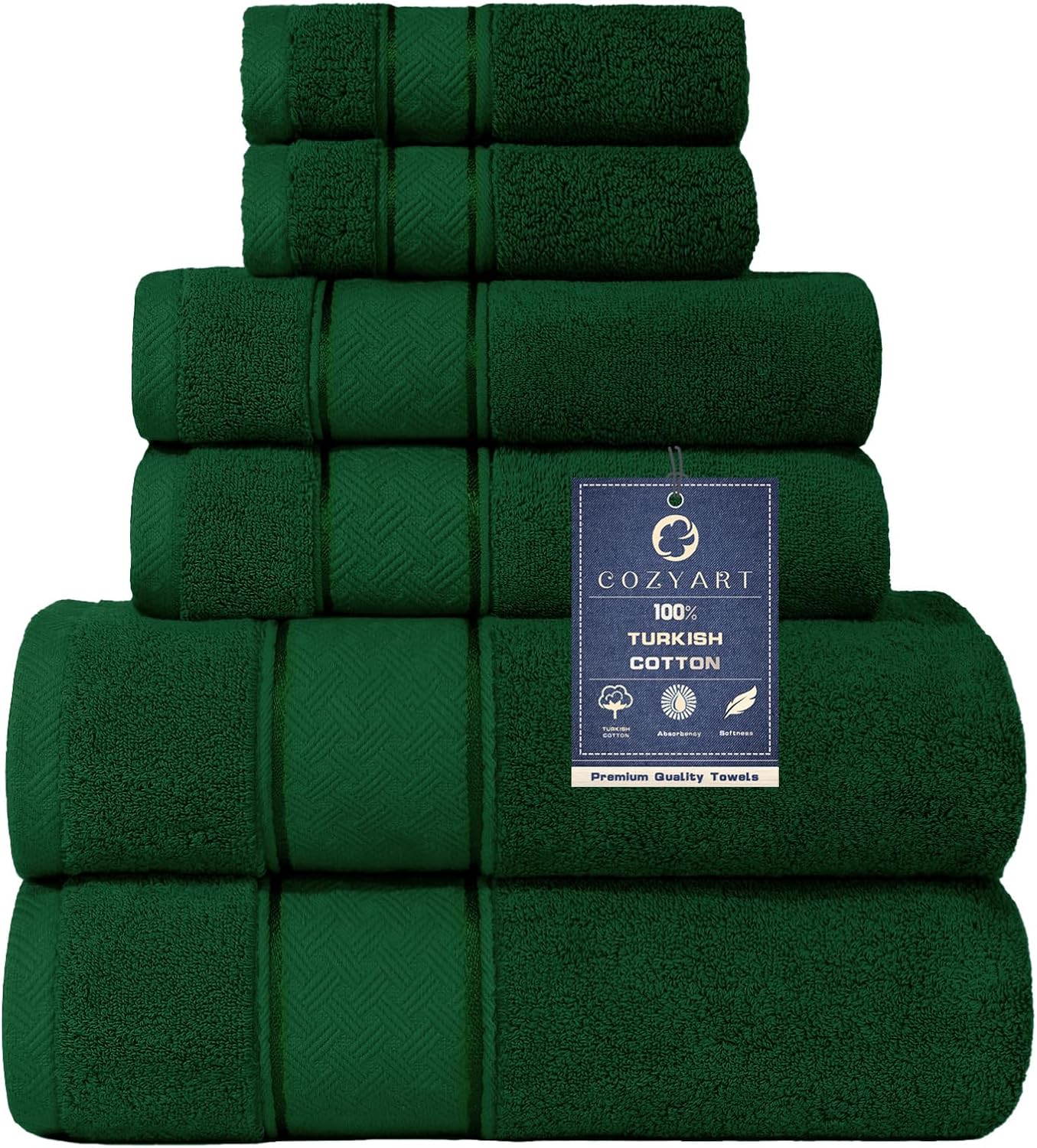 Luxurious 100% Turkish Cotton Bath Towel Set for Comfort