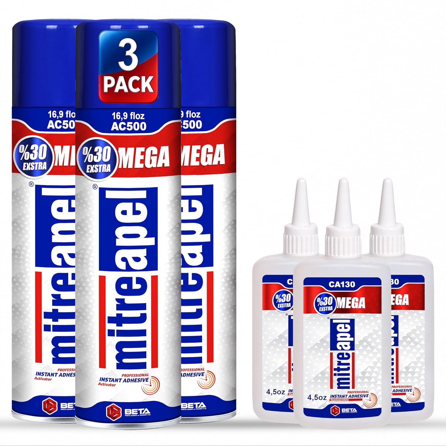 MITREAPEL CA Glue with Activator for Quick and Strong Bonds