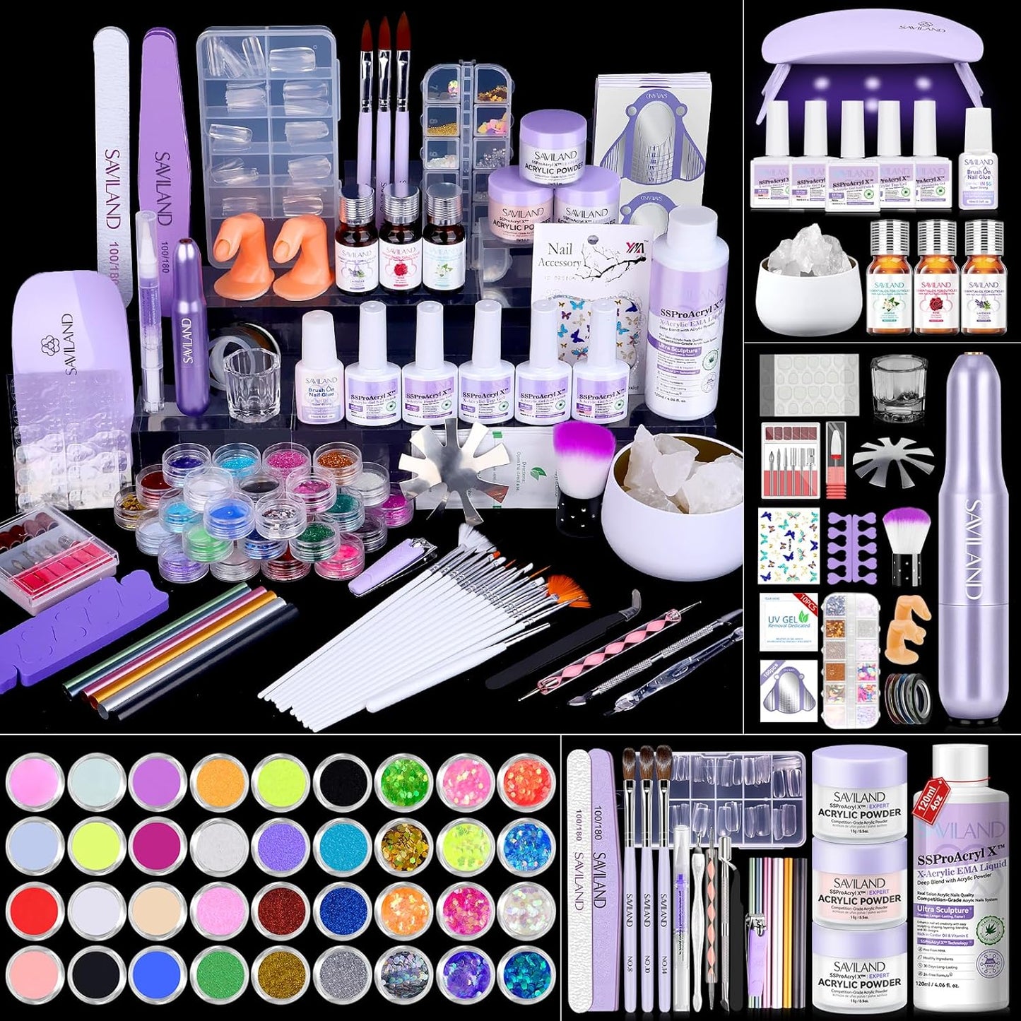 Professional Acrylic Nail Kit for Stunning Home Salon Nails