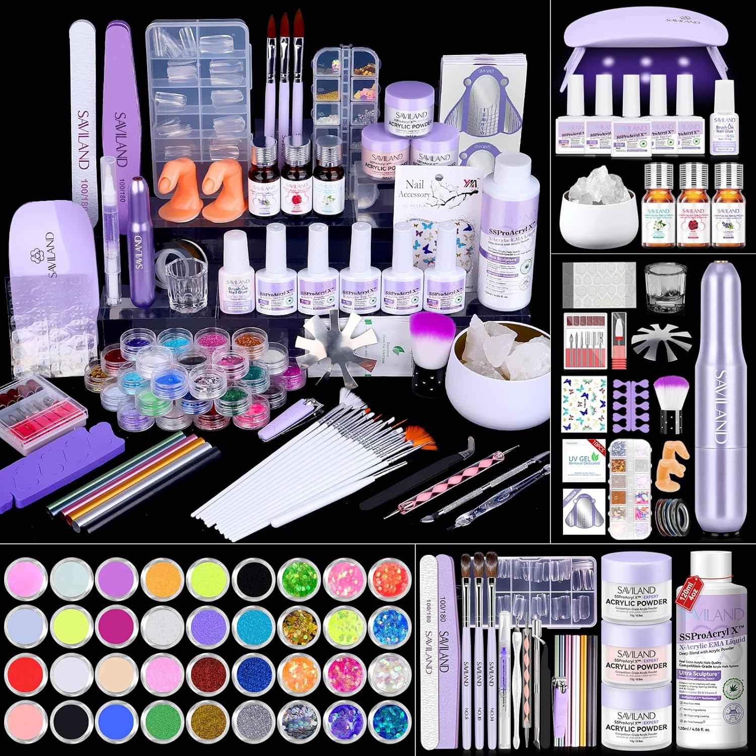 Professional Acrylic Nail Kit for Stunning Home Salon Nails