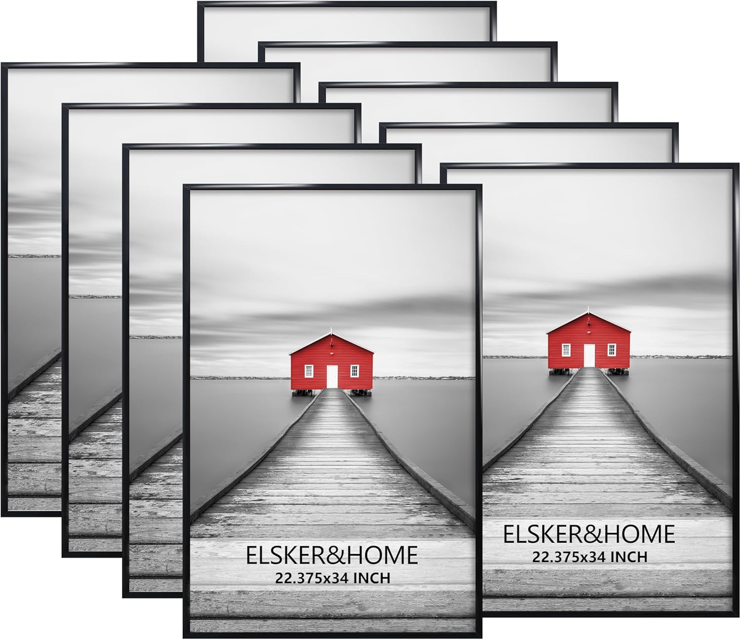 Black Poster Frame 9 Pack for Horizontal or Vertical Display