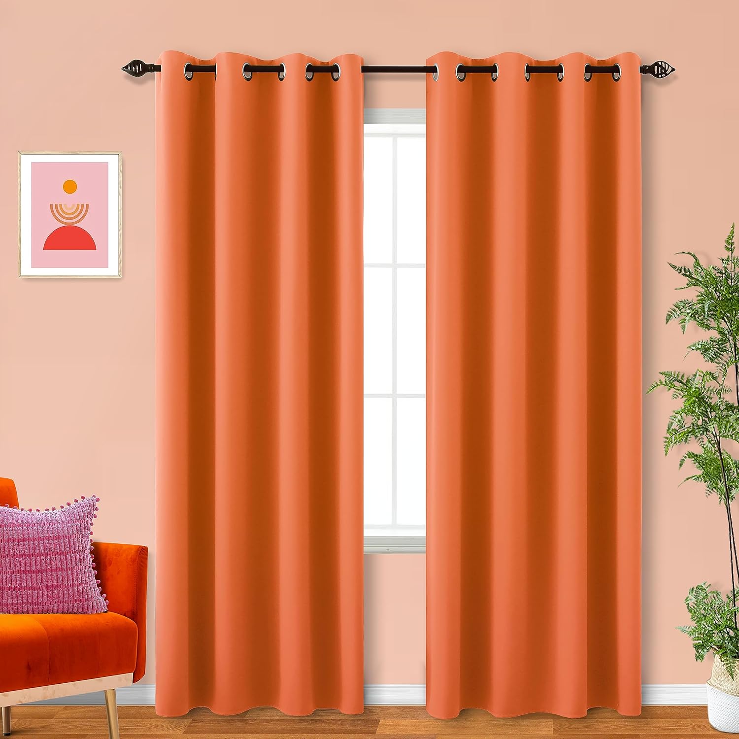 KOUFALL 96 Inch Living Room Curtains for Fall Home Decor