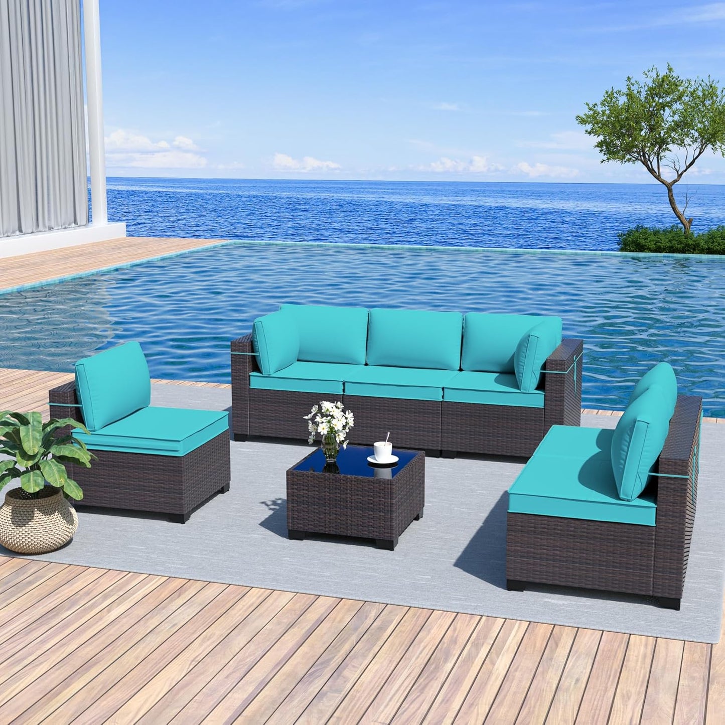 Kurapika 7 Pieces Patio Furniture Set for Outdoor Comfort