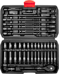 1/4 inch Drive Socket Set & Nut Driver Set 44PCS - Durable Metric Kit